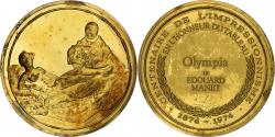 World Coins - France, Medal, Olympia, Edouard Manet, Vermeil,