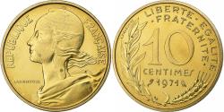 World Coins - France, 10 Centimes, Marianne, 1971, Paris, Aluminum-Bronze,