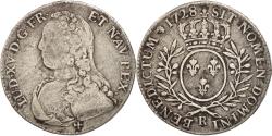World Coins - Coin, France, Louis XV, 1/2 Écu aux branches d'olivier, 1/2 ECU, 44 Sols, 1728
