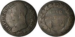 World Coins - Coin, France, Dupré, 5 Centimes, AN 8, Paris, , Bronze, KM:640.1