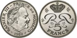 World Coins - Monaco, Rainier III, 5 Francs, 1982, Paris, Copper-nickel, , Gadoury:MC