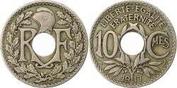 World Coins - France, 10 Centimes, Lindauer, 1917, Paris, Copper-nickel,
