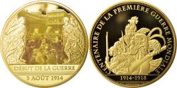 World Coins - France, Medal, Centenaire de la Première Guerre Mondiale, Début de la guerre