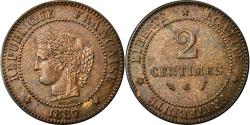 World Coins - Coin, France, Cérès, 2 Centimes, 1887, Paris, , Bronze, KM:827.1