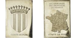 World Coins - France, Medal, Les Armoiries des Provinces de France, Comté de Foix, 1976