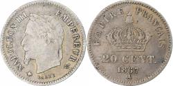 World Coins - France, Napoleon III, 20 Centimes, 1867, Paris, Silver, , Gadoury:309