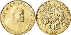 World Coins - Coin, VATICAN CITY, John Paul II, 20 Lire, 1989, FDC,