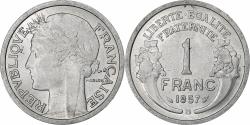 World Coins - France, Franc, Morlon, 1957, Beaumont - Le Roger, Aluminum,