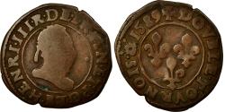 World Coins - Coin, France, Double Tournois, 1589, Rouen, , Copper, Duplessy:1152