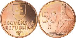 World Coins - Coin, Slovakia, 50 Halierov, 2001, , Copper Plated Steel, KM:35