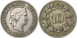 World Coins - Switzerland, 10 Rappen, 1922, Bern, Copper-nickel, , KM:27