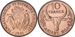 World Coins - Madagascar, 10 Francs, 2 Ariary, 1991