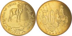 World Coins - Cyprus, 50 Euro Cent, Essai-Trial, 2003, , Brass