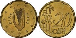 World Coins - IRELAND REPUBLIC, 20 Euro Cent, 2002, Sandyford, , Brass, KM:36