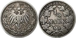 World Coins - GERMANY - EMPIRE, 1/2 Mark, 1905, Muldenhütten, Silver, , KM:17