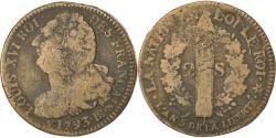 World Coins - Coin, France, 2 sols français, 2 Sols, 1793, Strasbourg, , Bronze