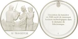 World Coins - France, Medal, Le transistor, Sciences & Technologies, , Silver