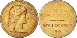 World Coins - France, Medal, Ecole Nationale des Arts Décoratifs, Mr. E. Lockroy, Arts &