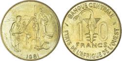 World Coins - Coin, West African States, 10 Francs, 1981