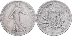 World Coins - France, 50 Centimes, Semeuse, 1918, Paris, Silver, , Gadoury:420