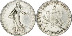 World Coins - Coin, France, Semeuse, 2 Francs, 1904, Paris, , Silver, KM:845.1
