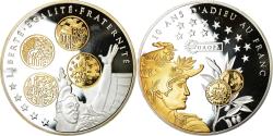 World Coins - France, Medal, 10 ans d'adieu au Franc, Liberté, Égalité, Fraternité