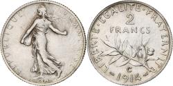 World Coins - France, 2 Francs, Semeuse, 1914, Castelsarrasin, Silver, , Gadoury:532