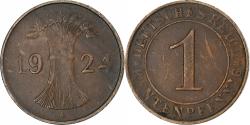 World Coins - GERMANY, WEIMAR REPUBLIC, Rentenpfennig, 1924
