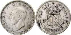 World Coins - Great Britain, George VI, 6 Pence, 1942, , Silver, KM:852