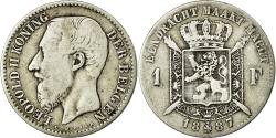 World Coins - Coin, Belgium, Leopold II, Franc, 1887, , Silver, KM:29.1