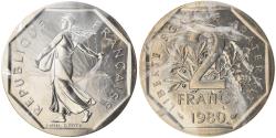 World Coins - Coin, France, 2 Francs, 1980, Paris, Piéfort, , Nickel, KM:P671