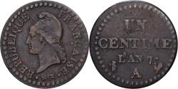 World Coins - France, Centime, Dupré, AN 7 (1798-1799), Paris, Bronze, , Gadoury:76