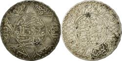 World Coins - Coin, Morocco, 'Abd al-Aziz, 1/2 Rial, 5 Dirhams, 1904, Paris,