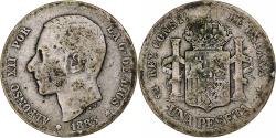 World Coins - Spain, Alfonso XII, Peseta, 1883, Madrid, Silver, , KM:686