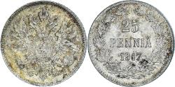 World Coins - Coin, Finland, Nicholas II, 25 Penniä, 1917, Helsinki, , Silver