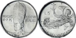 World Coins - Coin, VATICAN CITY, Paul VI, 5 Lire, 1969, Roma, , Aluminum, KM:110