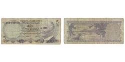 World Coins - Banknote, Turkey, 5 Lira, 1968, 1968-01-08, KM:179, F(12-15)