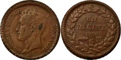 World Coins - Coin, Monaco, Honore V, Decime, 1838, Monaco, , Brass, KM:97.1a