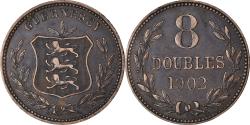 World Coins - Coin, Guernsey, 8 Doubles, 1902, Heaton, Birmingham, , Bronze, KM:7