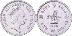 World Coins - Hong Kong, Elizabeth II, Dollar, 1989, Copper-nickel, , KM:63