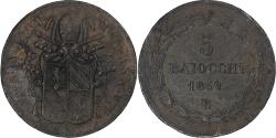 World Coins - Papal States, Pius IX, 5 Baiocchi, 1852, Rome, , Copper, KM:1356
