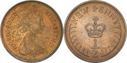 World Coins - Great Britain, Elizabeth II, 1/2 New Penny, 1971, British Royal Mint,