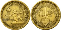 World Coins - Coin, Monaco, Louis II, 50 Centimes, 1924, Poissy, , Aluminum-Bronze