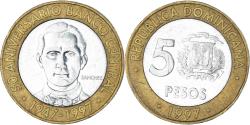 World Coins - Coin, Dominican Republic, 5 Pesos, 1997