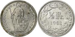 World Coins - Switzerland, 1/2 Franc, 1963, Bern, Silver, , KM:23