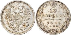 World Coins - Coin, Russia, Nicholas II, 10 Kopeks, 1911, Saint-Petersburg, , Silver