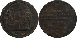 World Coins - France, Monneron de 5 Sols, 1792 / AN 4, Birmingham, Bronze,