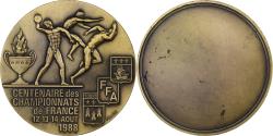 World Coins - France, Medal, 100 ans, Championnats de France, 1988, Bronze, Fraisse,