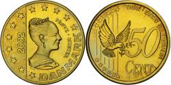 World Coins - Denmark, Margrethe II, 50 Euro Cent, unofficial private coin, 2002, Nordic gold