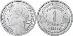 World Coins - France, Franc, Morlon, 1947, Beaumont - Le Roger, Aluminum,